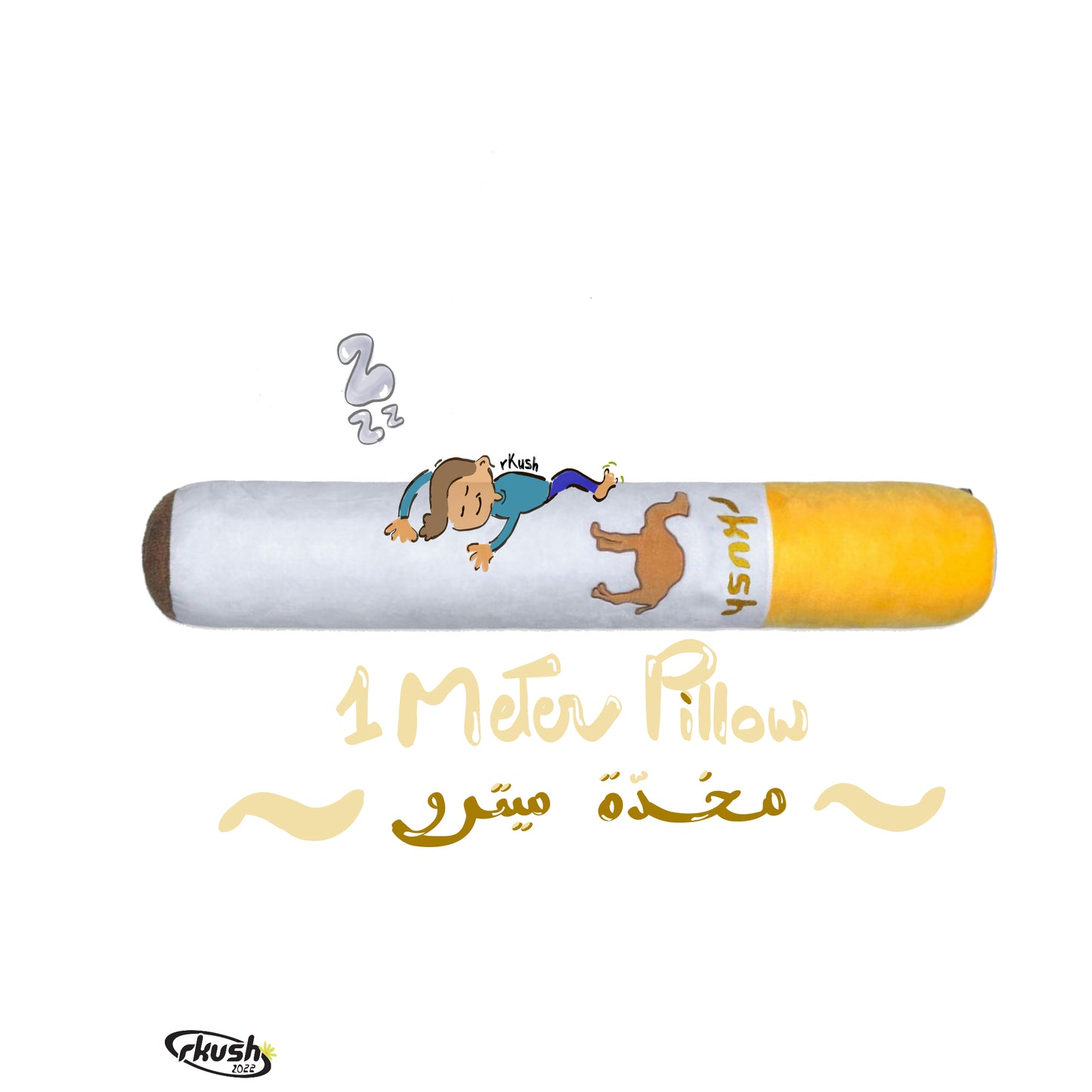 Pillow in Cigarette Shape – 105 cm